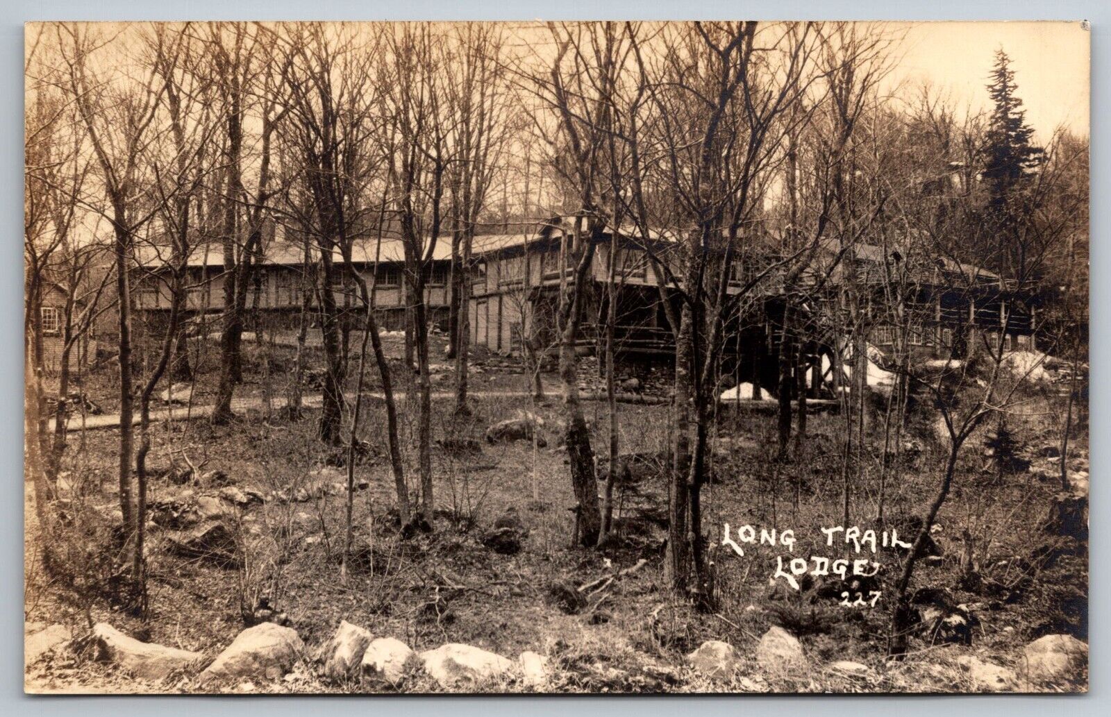 Long Trail Lodge. Killington Vermont Real Photo Postcard RPPC