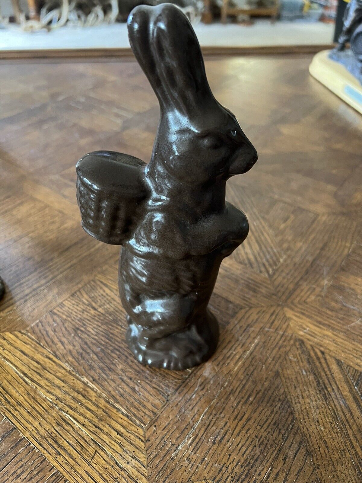 Ceramic Chocolate 10” Easter Bunny 