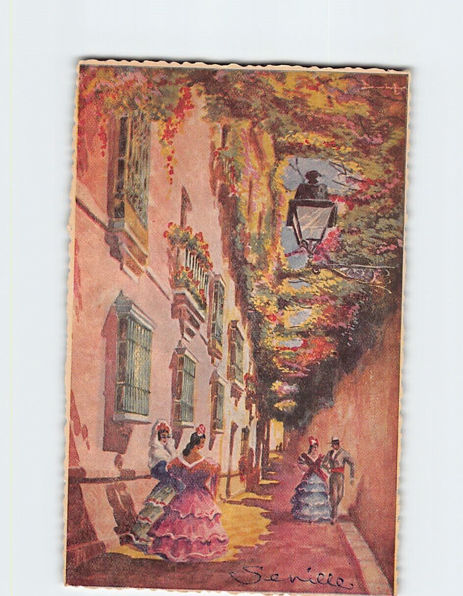 Postcard Agua Street Seville Spain