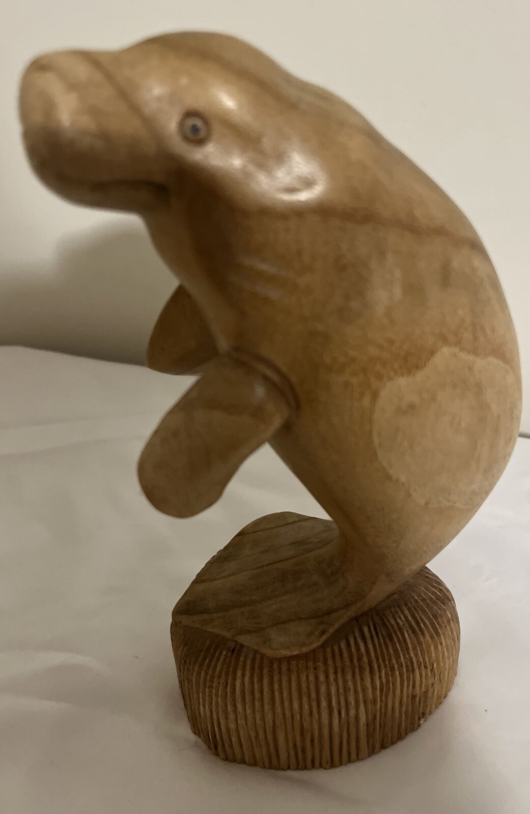 Vintage Hand Carved Wooden Manatee