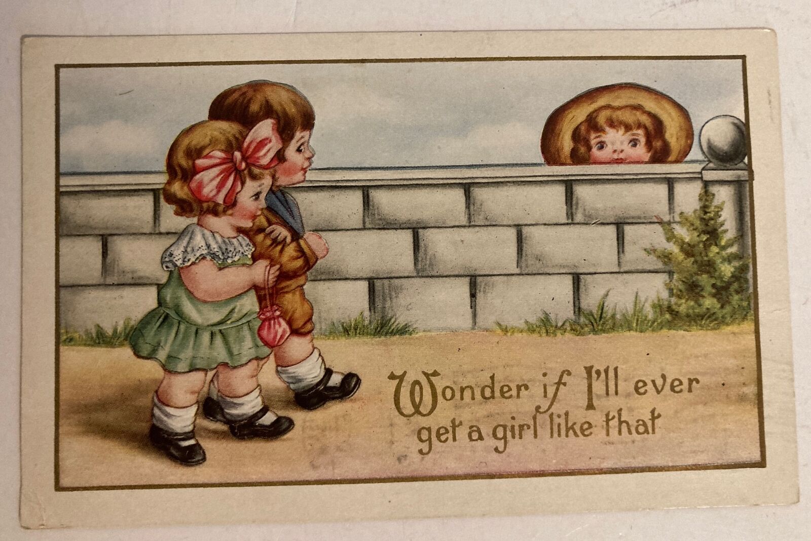 1917 Wonder If I\'ll Ever Get A Girl Like That~Whitney Worcester PM Postcard