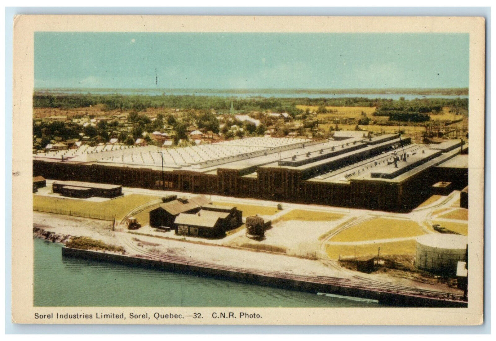 c1920's Sorel Industries Limited Sorel Quebec Canada CNR Photo Postcard