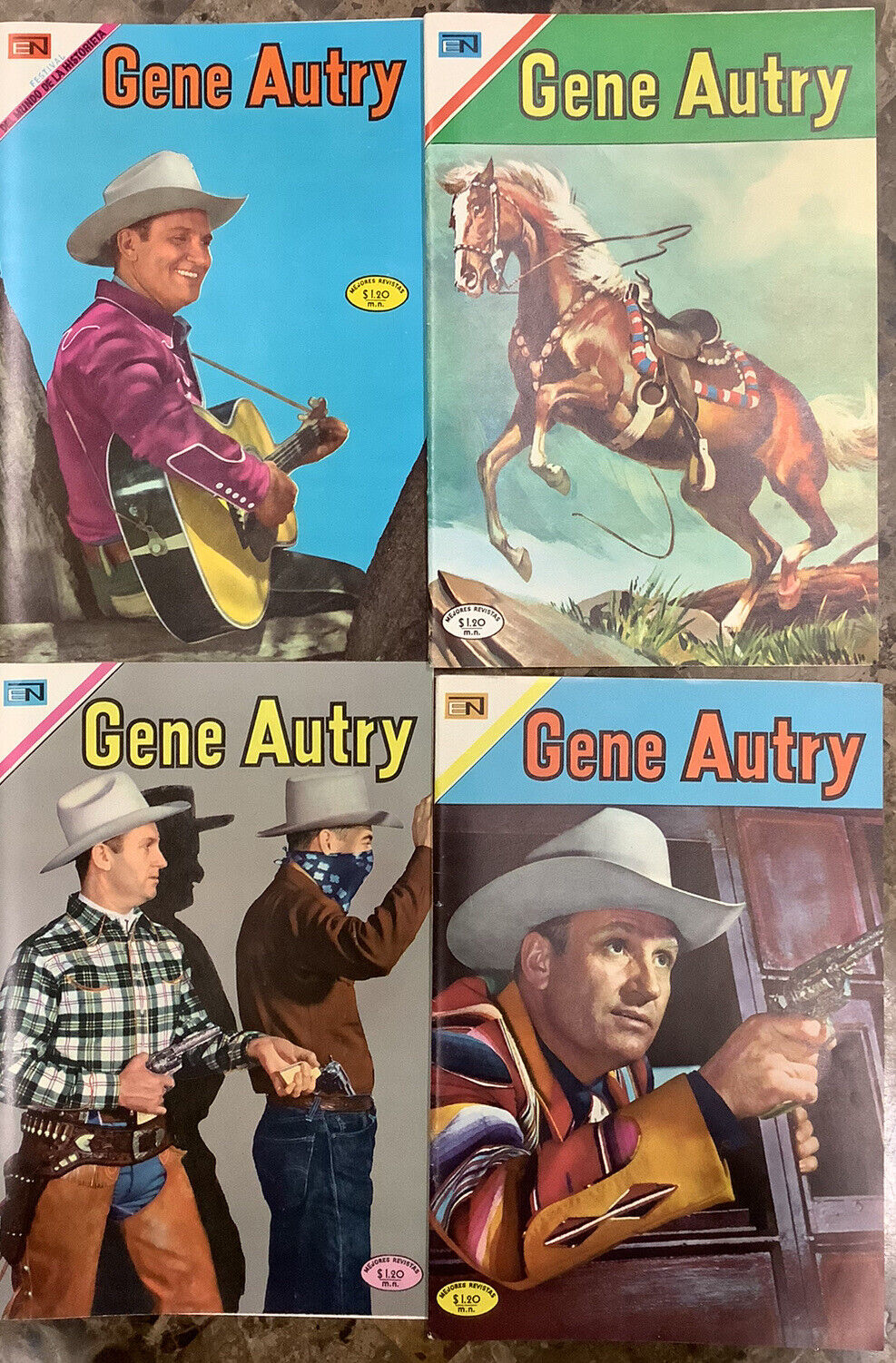 Gene Autry #189,192,194,196 Spanish Mexico Revista 1969/70 COVERS ONLY NICE