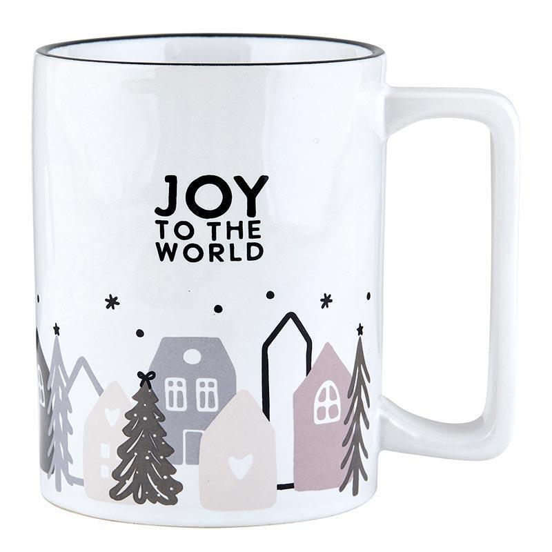Joy To The World Holiday Organic Mug Size 16 oz 4.5 in H Lot of 4