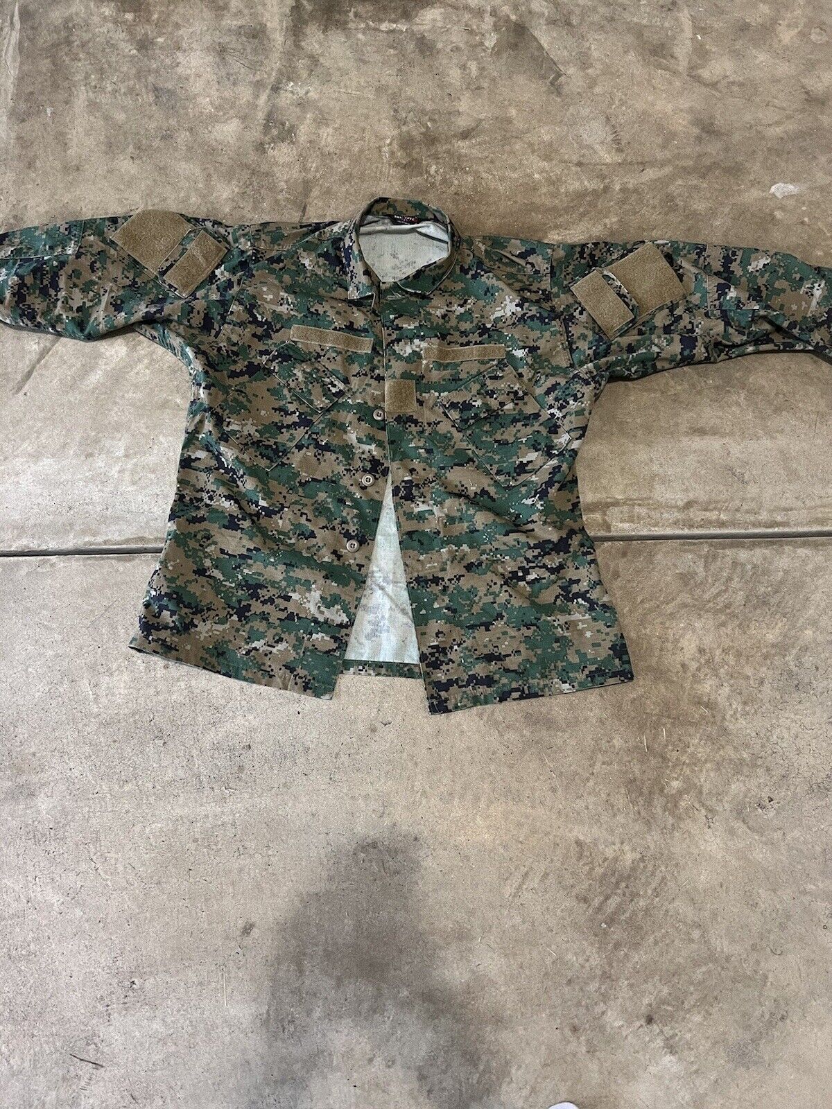 USMC MARPAT Trouse Digital Woodland Blouse Jacket Large Regular. Green, Camo