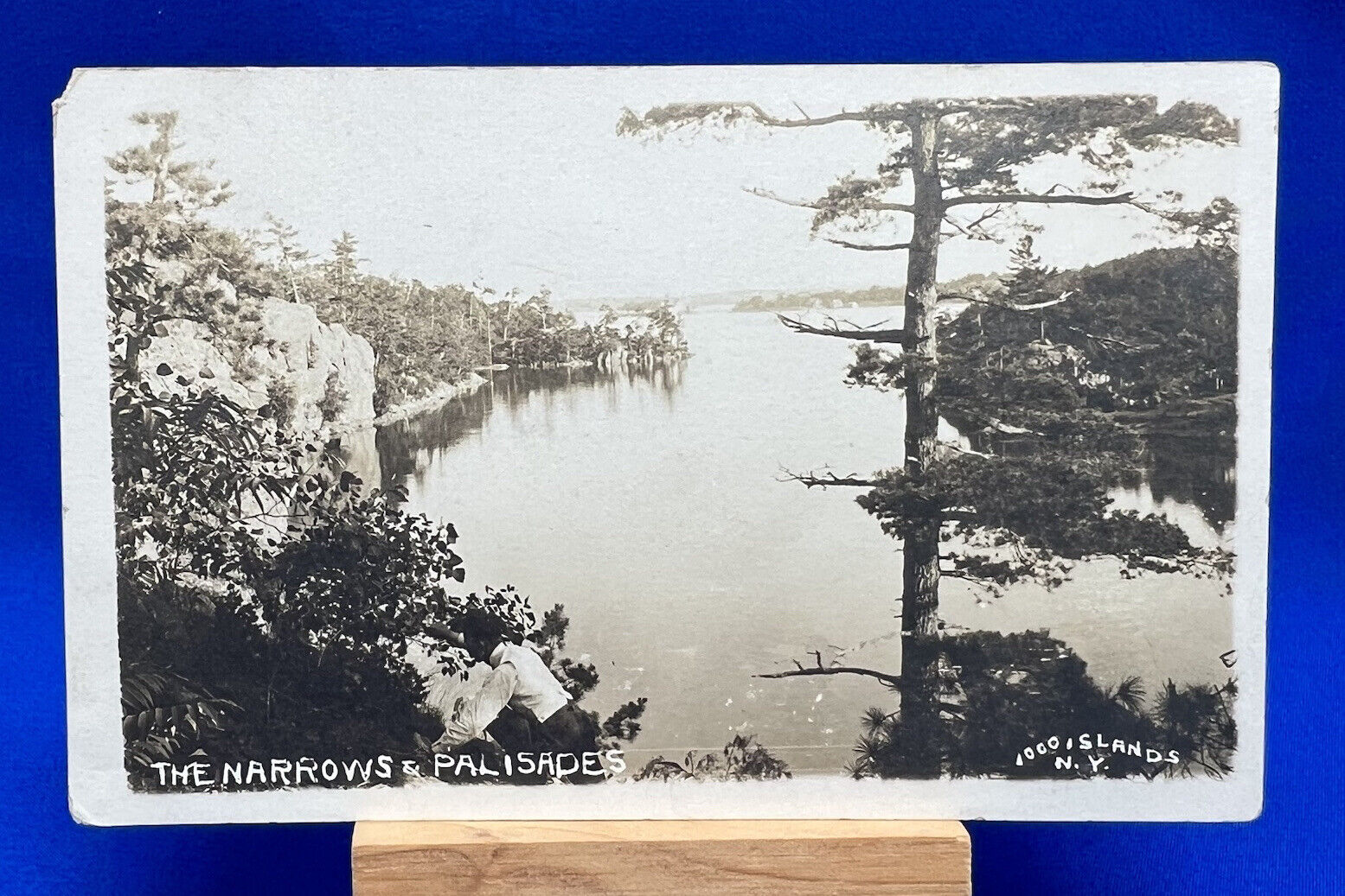 RPPC The Narrows & Palisades 1000 Islands, NY Photo Vintage Postcard Posted 1912