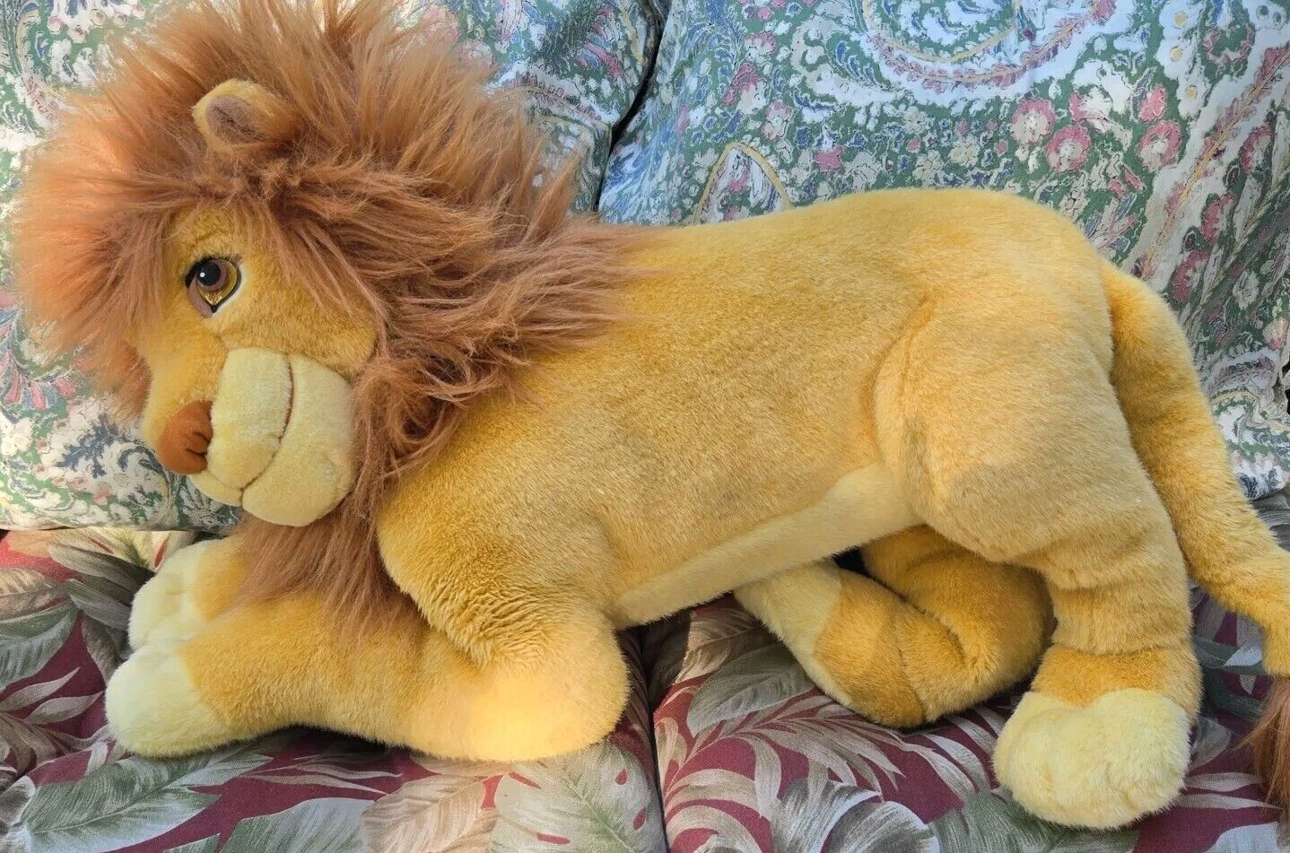 Vintage Disney Lion King Adult Simba Plush Large Jumbo Mattel Arcotoys 90s 23”