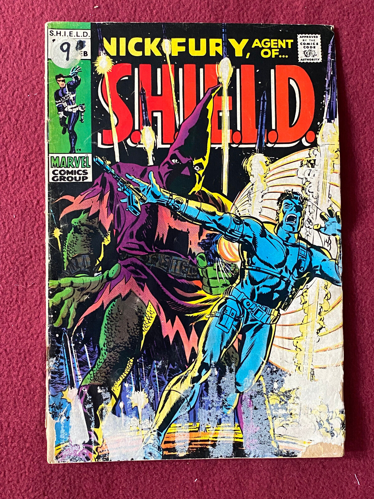 Nick Fury Agent Of Shield #9 (1969) Marvel comics super spy action - reader copy