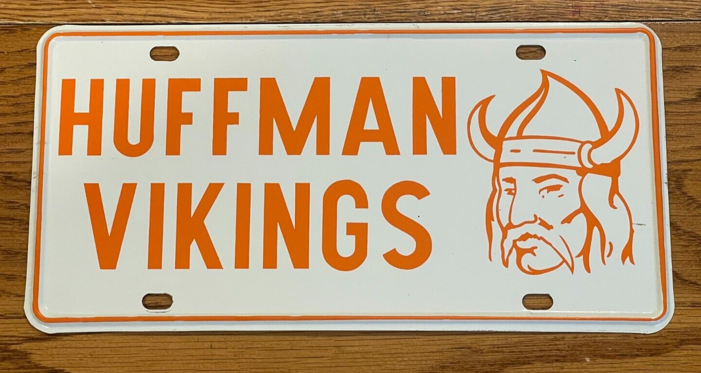 Vintage Huffman Vikings Alabama Booster License Plate Car Tag Birmingham