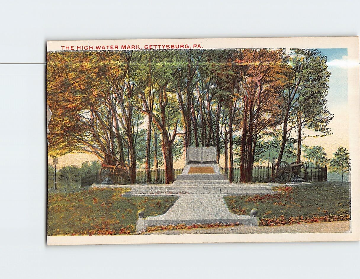 Postcard The High Water Mark Gettysburg Pennsylvania USA