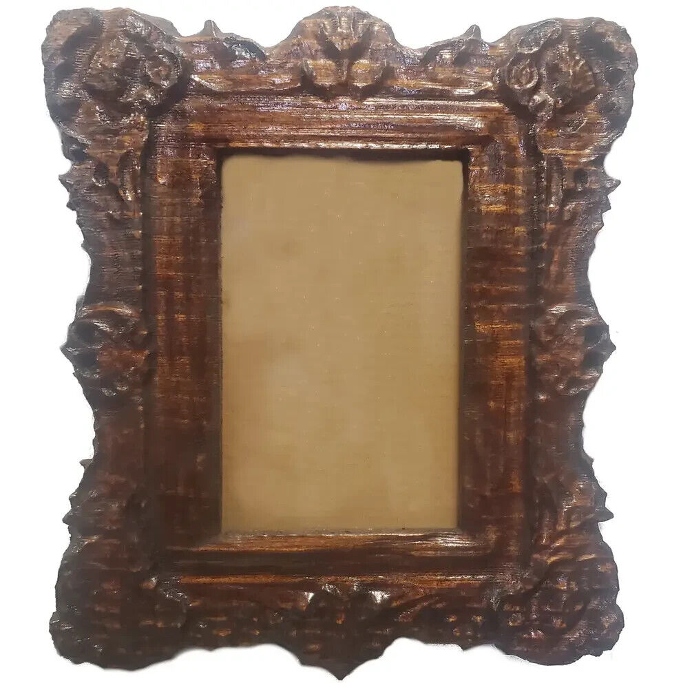 4x6 100% Real Wood Carved Picture Frame - Ornate and Uniqe