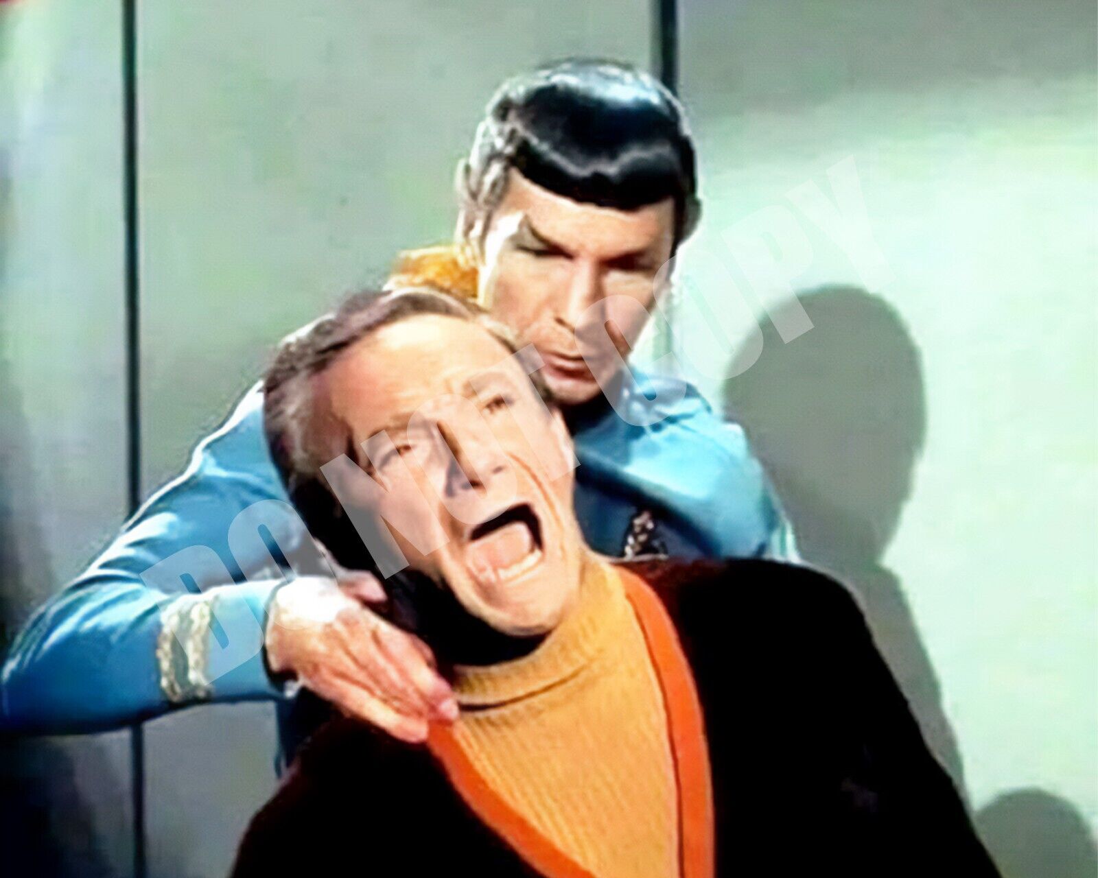 Star Trek Spock Giving Vulkan Death Grip To Lost In Space Dr Smith 8x10 Photo