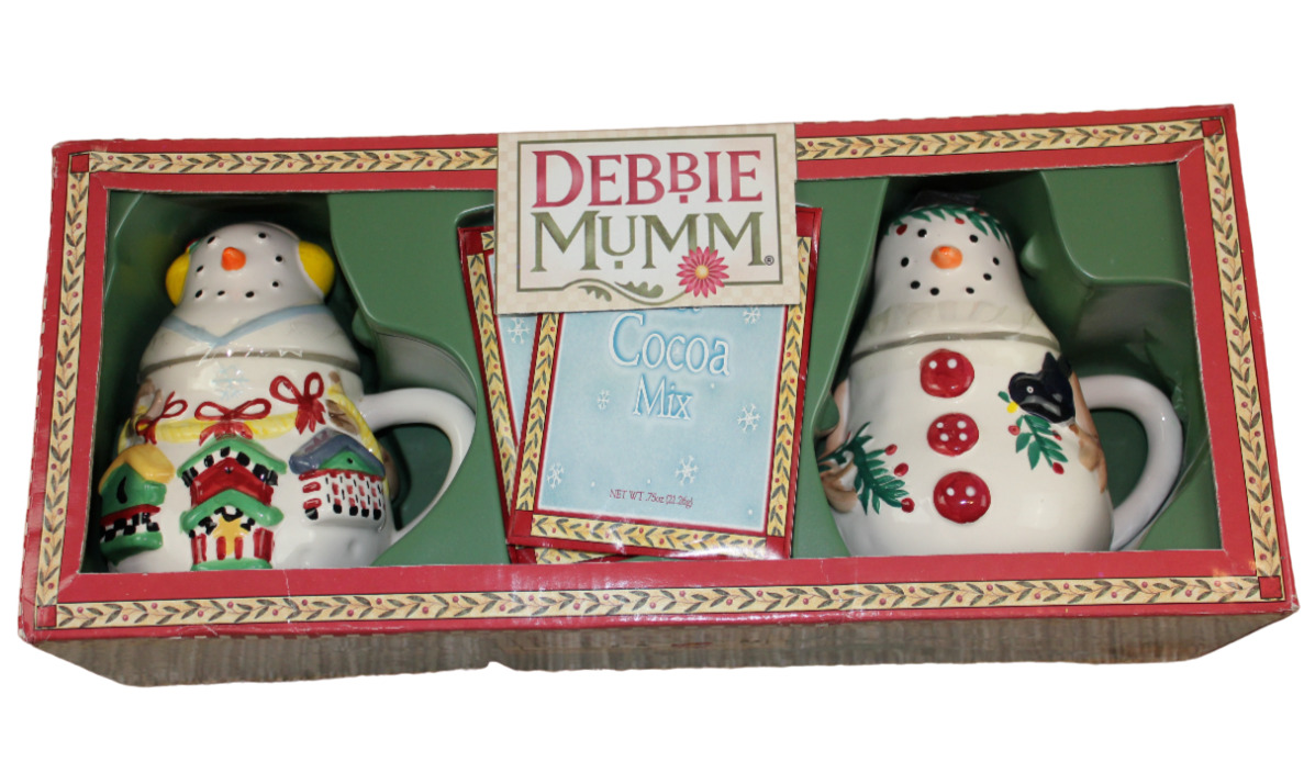 Debbie Mumm Snowman Mug Giftset Holiday Christmas Winter 2005 RARE