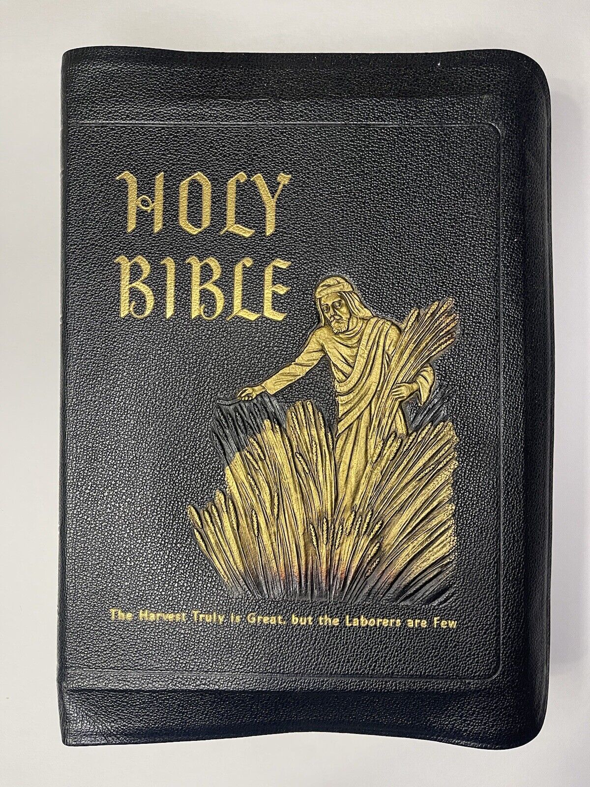 VTG The Holy Bible Spiritual Harvest Edition King James Version Leather 1955