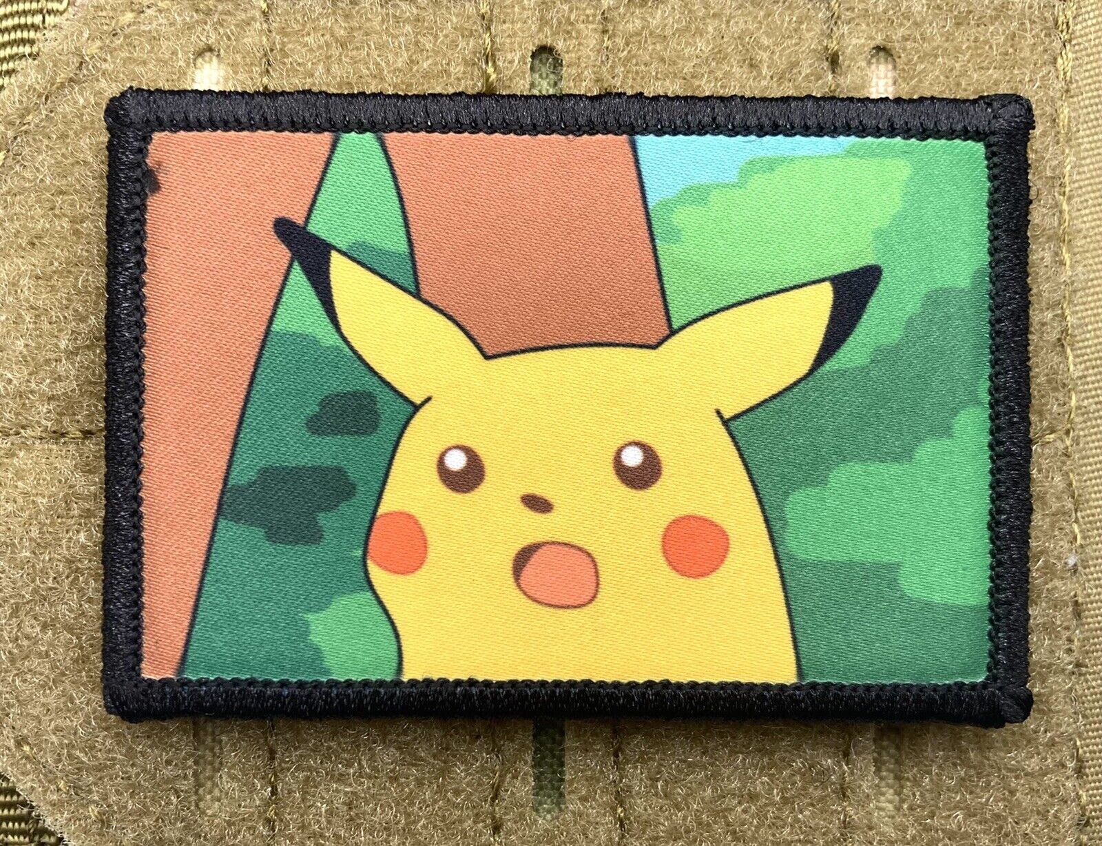 Surprised Pikachu Pokemon Meme Morale Patch / Military Badge ARMY Tactical 67