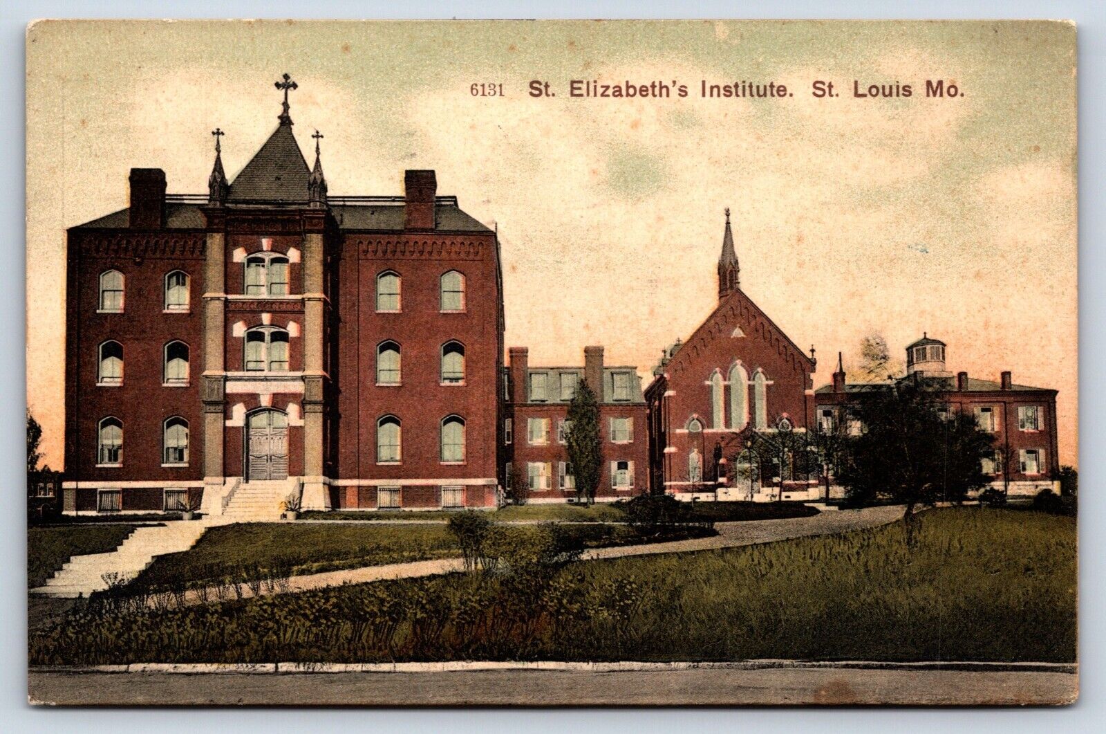 Postcard MO St Louis View St Elizabeth Institute Insane Asylum Adolf Selige F7