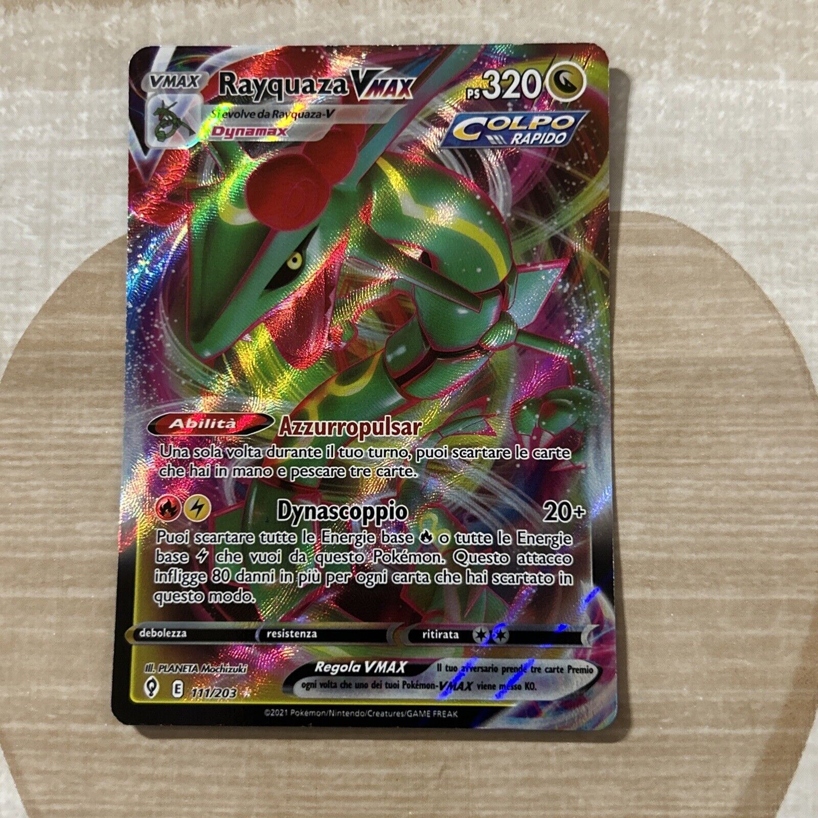 Pokemon Card - Rayquaza VMax 111/203 - Ethereal Evolutions - Holo Full Art Rare
