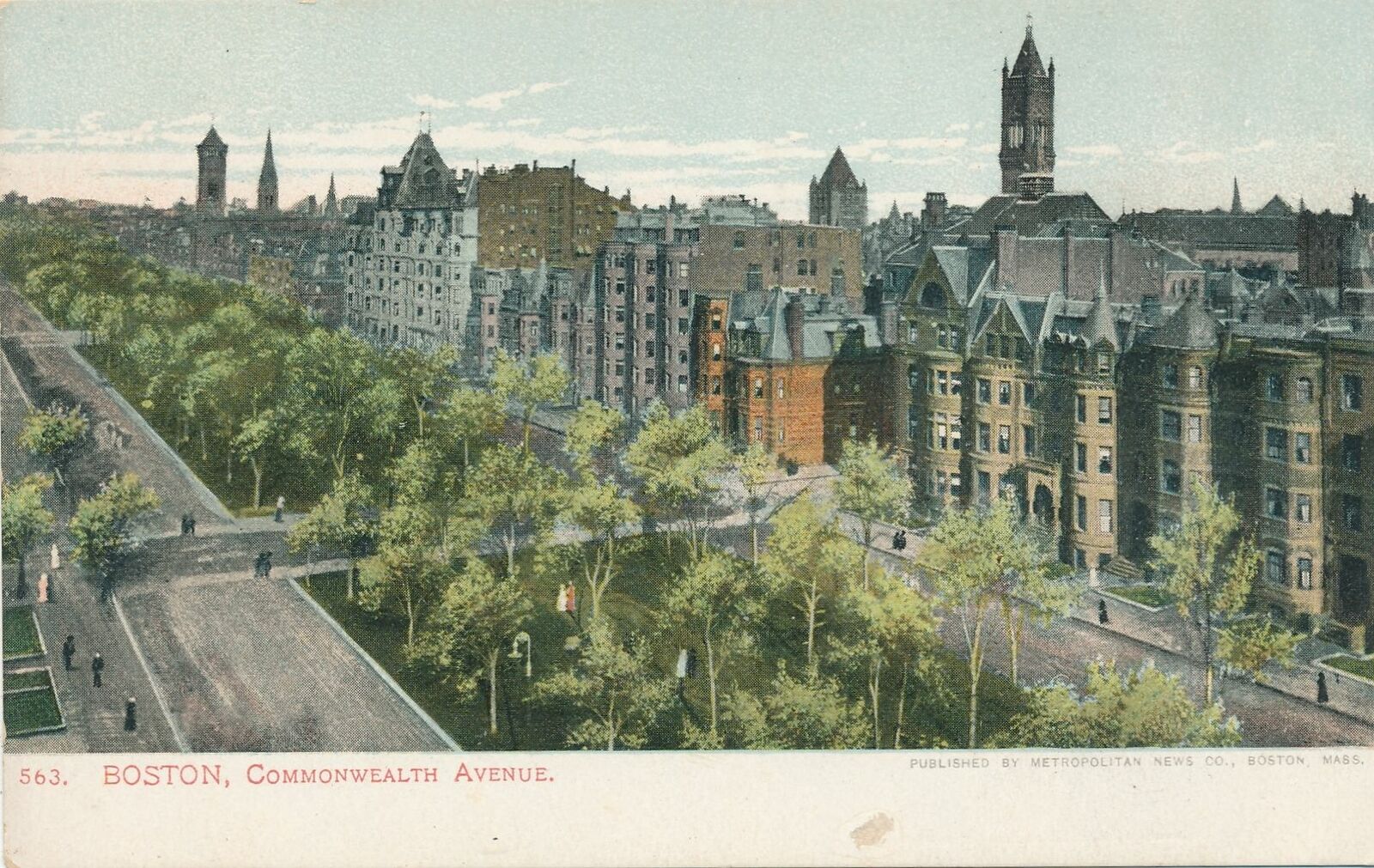 BOSTON MA - Commonwealth Avenue - udb (pre 1908)
