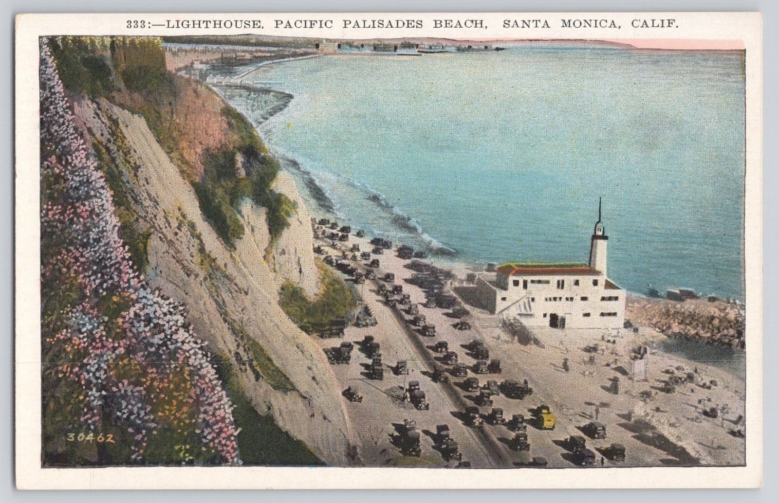 Postcard Lighthouse, Pacific Palisades Beach, Santa Monica, California