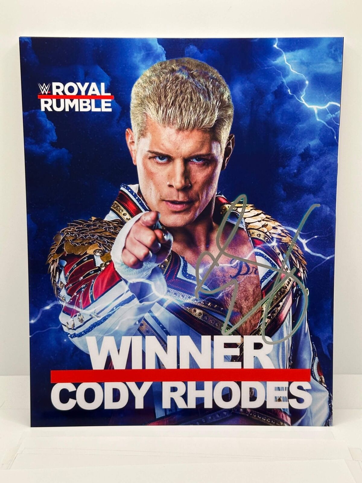 Cody Rhodes Royal Rumble Winner Signed Autographed Photo Authentic 8X10 COA