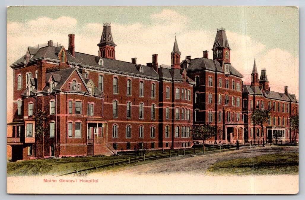 Maine General Hospital 1907 Postcard 