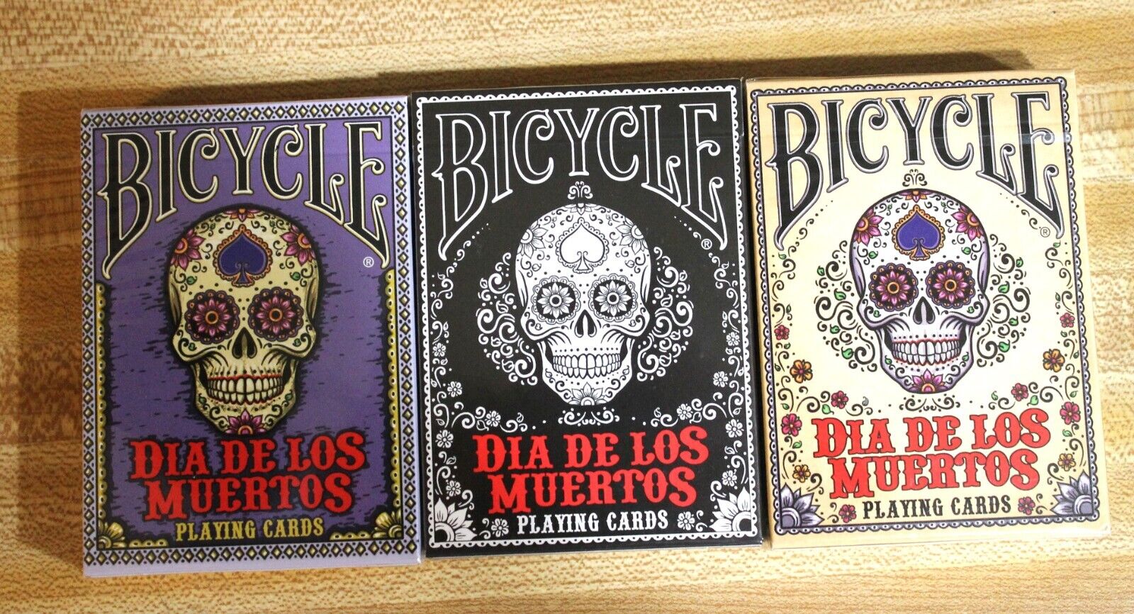 Bicycle Dia de Los Muertos set of 3 Playing Cards
