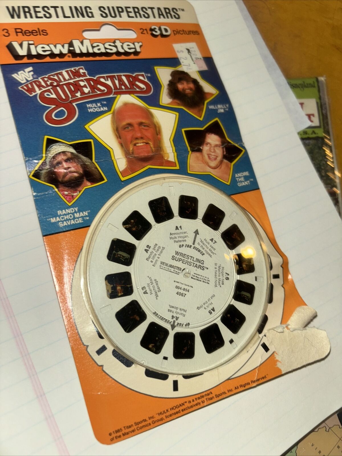 1985 WWF Wrestling Superstars View-Master, Complete, Hulk Hogan, Andre The Giant