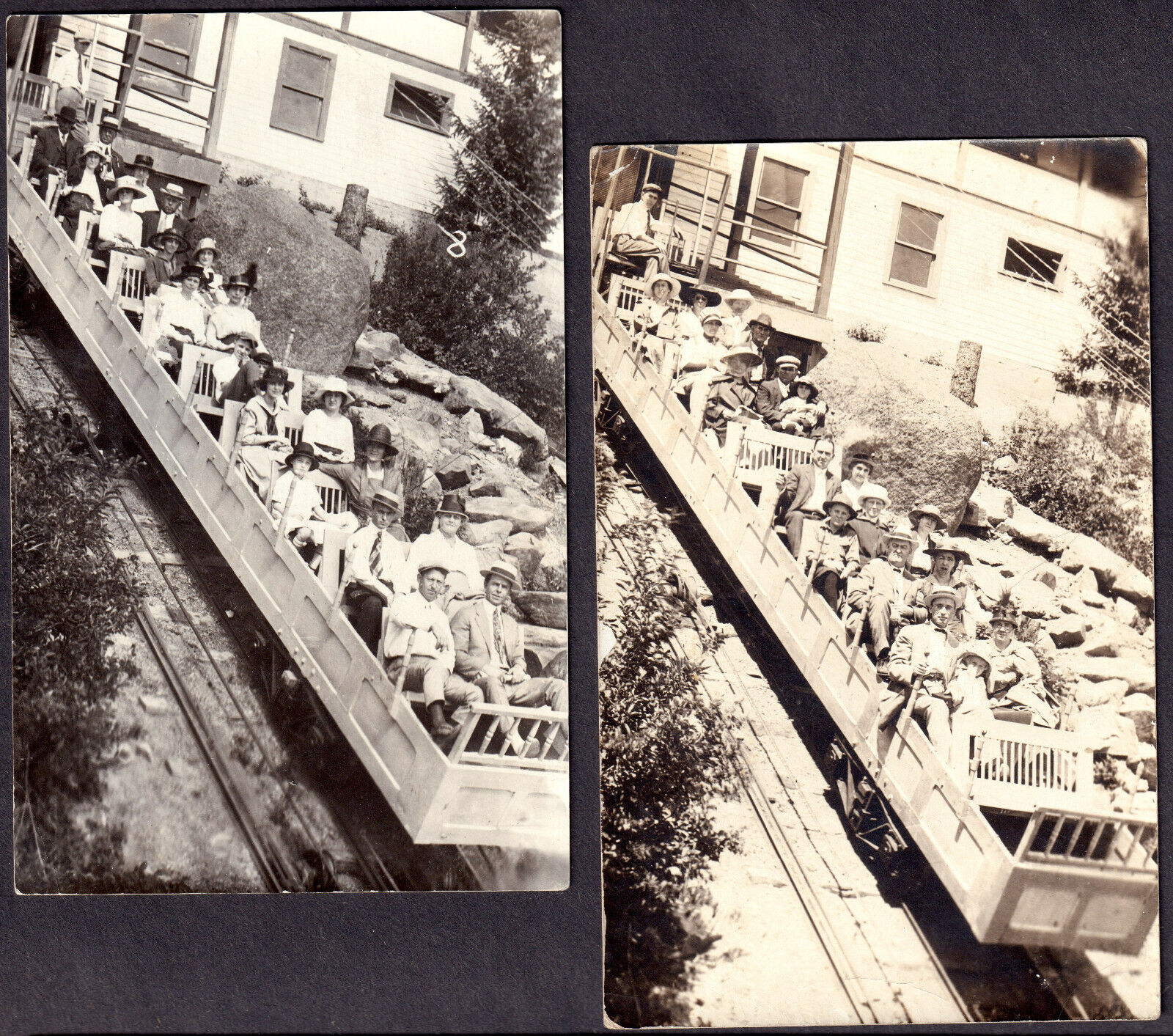c 1910's Manitou Incline RPPC 2x Tourists Colorado Springs Real Photo PostCard