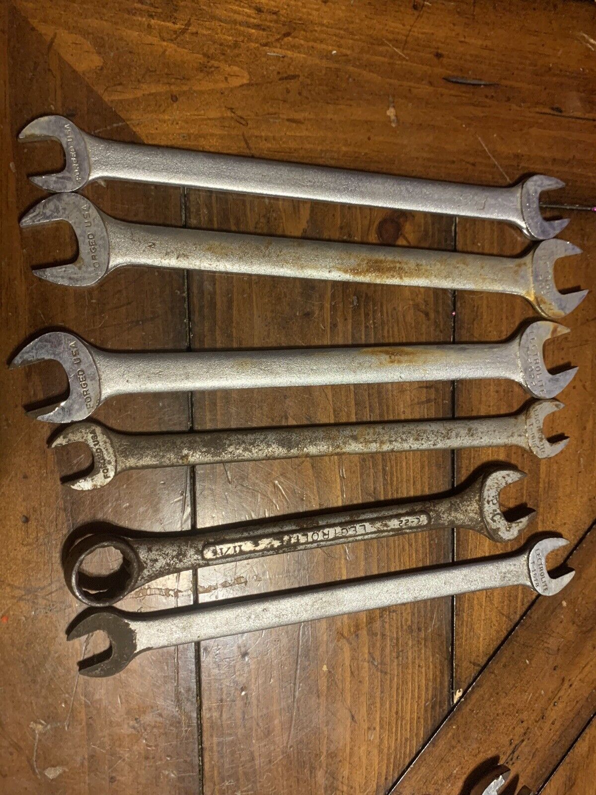 Lot Of 6 Vintage Lectrolite Hand Wrenches SK Tools