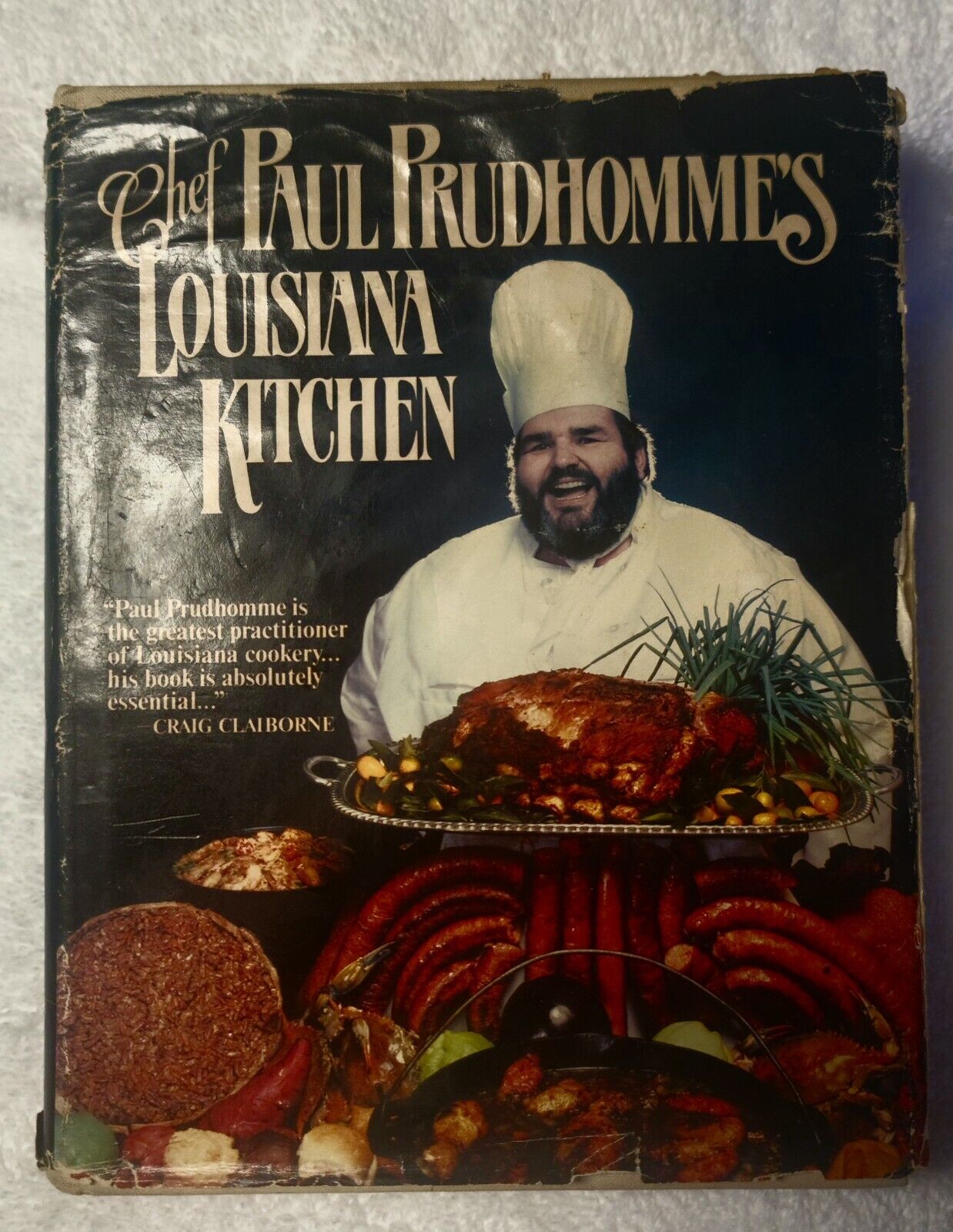 Celebrity Chef PAUL PRUDHOMME signed PRUDHOMME's LOUISIANA KITCHEN 1984  Book 