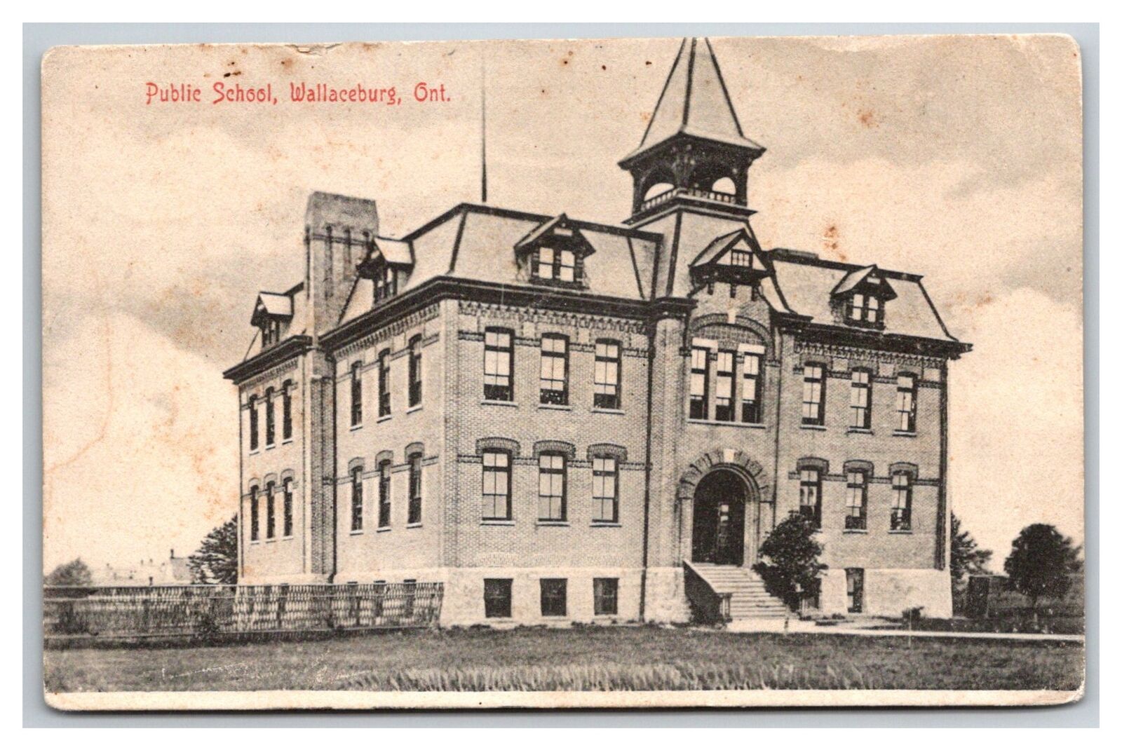WALLACEBURG Ontario ~ Public School 1909c