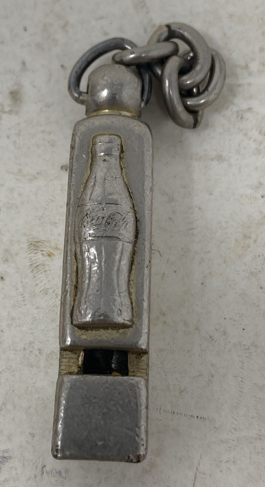 Vintage Antique coca cola Coke metal Whistle Very Loud Noise