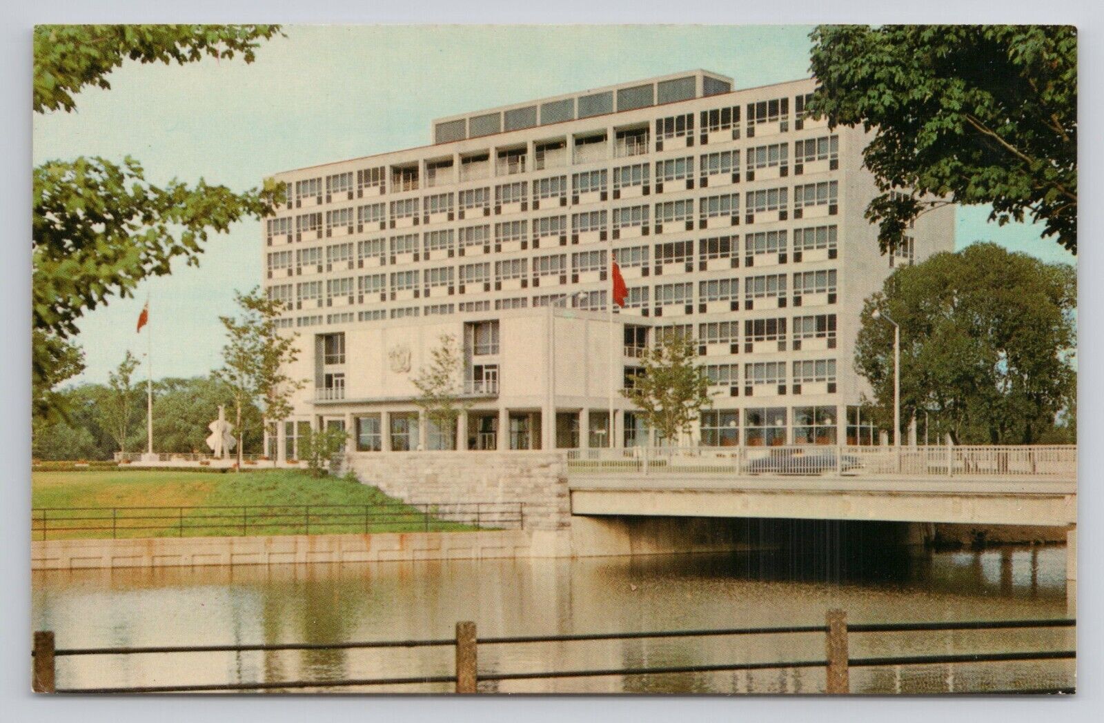 Postcard Ottawa's New City Hall On Green Island Ottawa Ontario