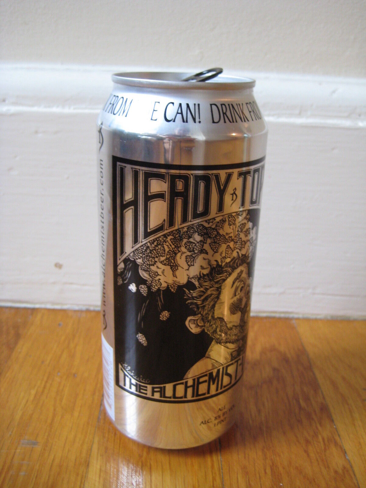 Heady Topper IPA beer CAN empty The Alchemist Waterbury VT vermont brewery 16 oz
