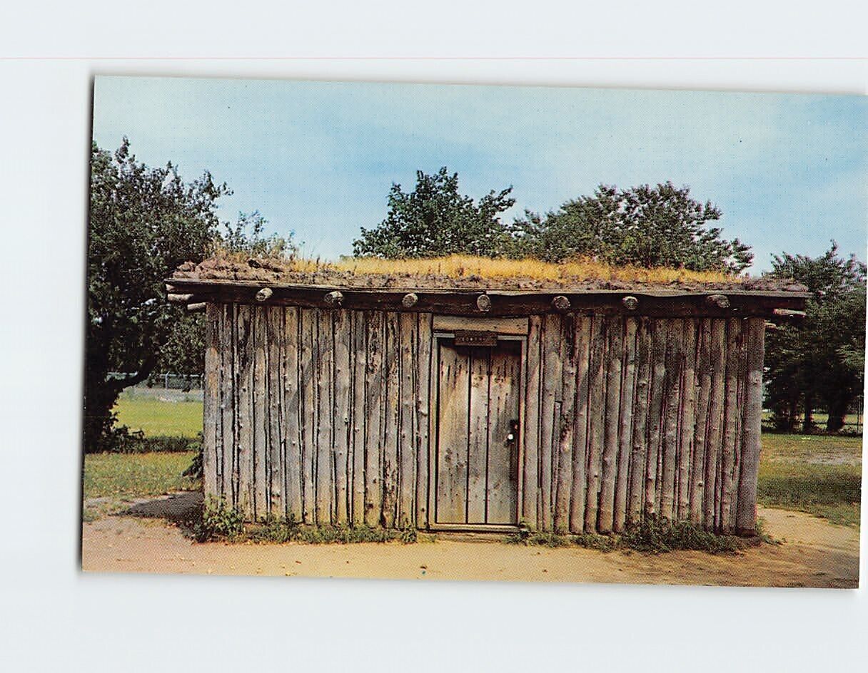 Postcard Little Log Schoolhouse