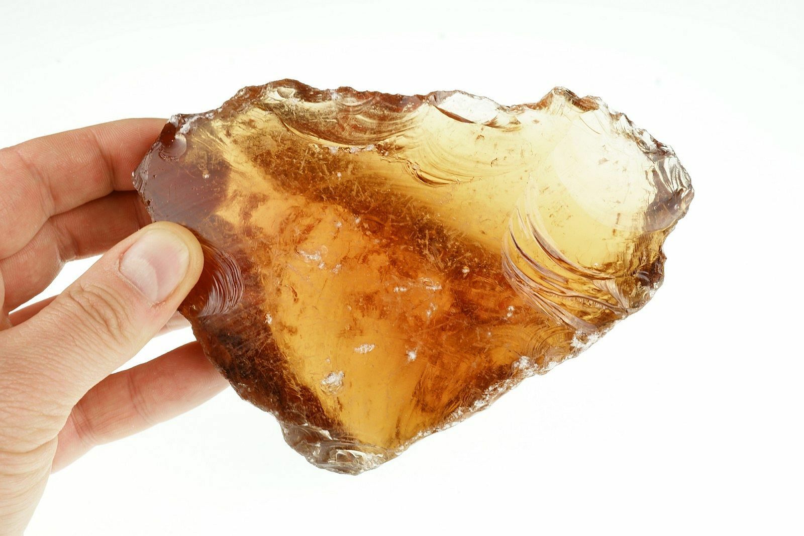 Big ANDARA monatomic crystal ancient stone amber-orange 763 grams INDONESIA