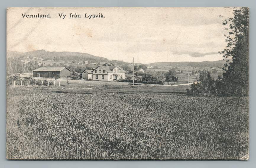 Lysvik Sweden~Antique Postcard Sunne Varmland Vykort~Torsby Bok Pappersh 1900s