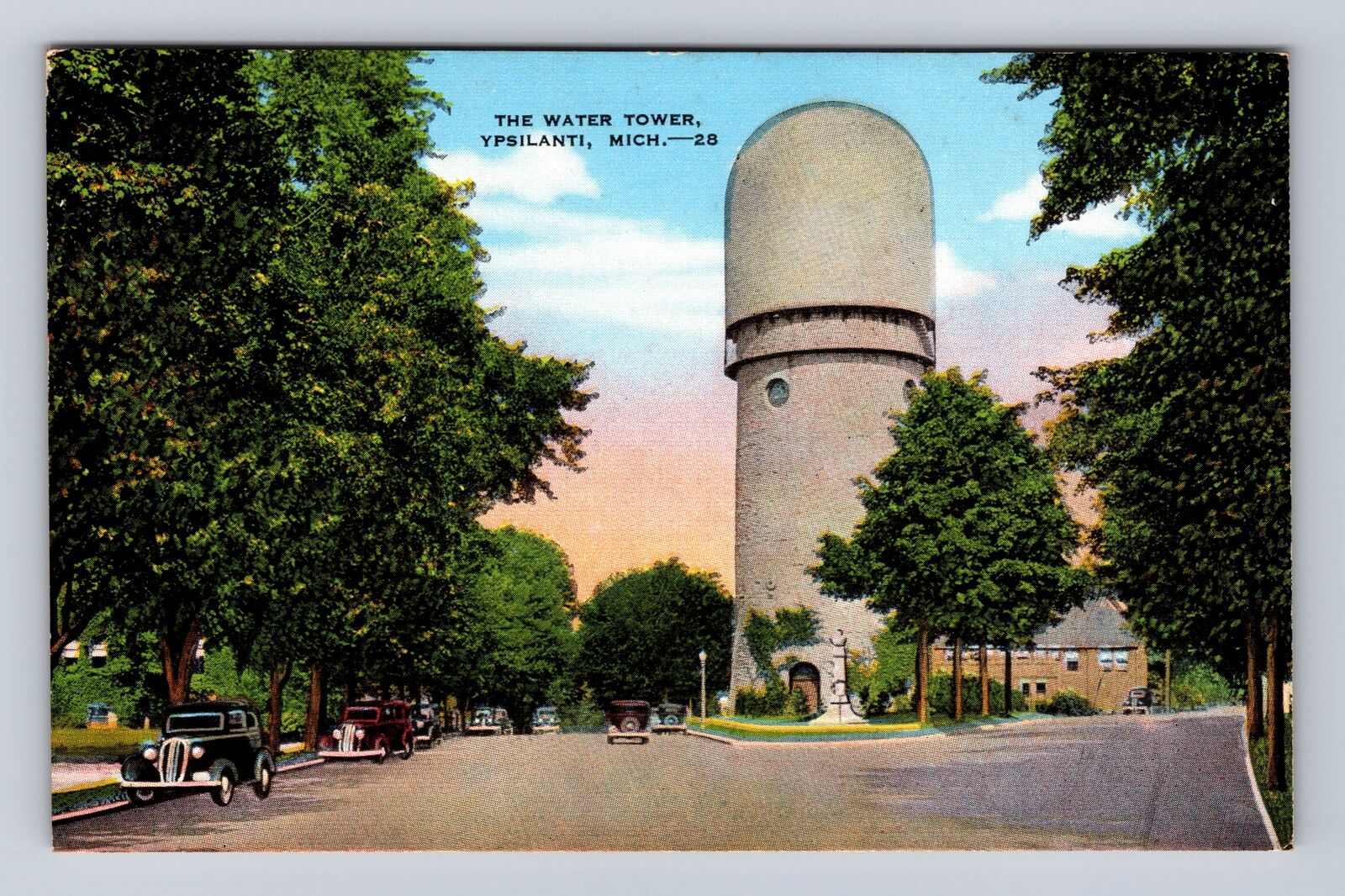 Ypsilanti MI-Michigan, Water Tower, Antique Vintage Souvenir Postcard