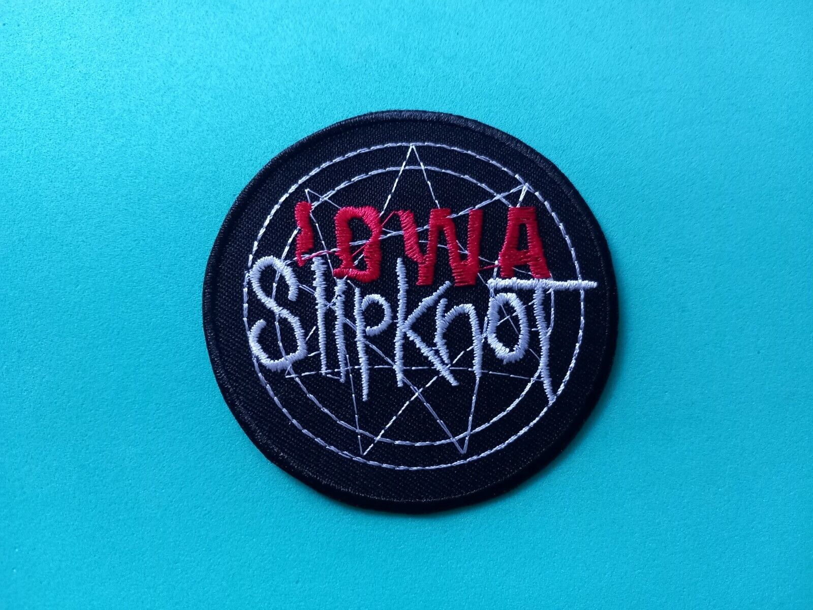 Rock Music Sew / Iron On Embroidered Patch:- Slipknot Iowa (a)