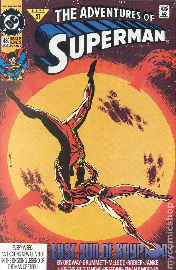 Adventures of Superman #480 FN 1991 Stock Image