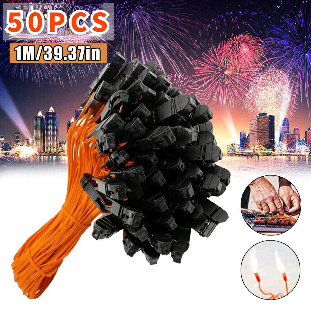 50pcs 39.37in/1M Electric Connecting Wire for Fireworks Firing System Igniter US
