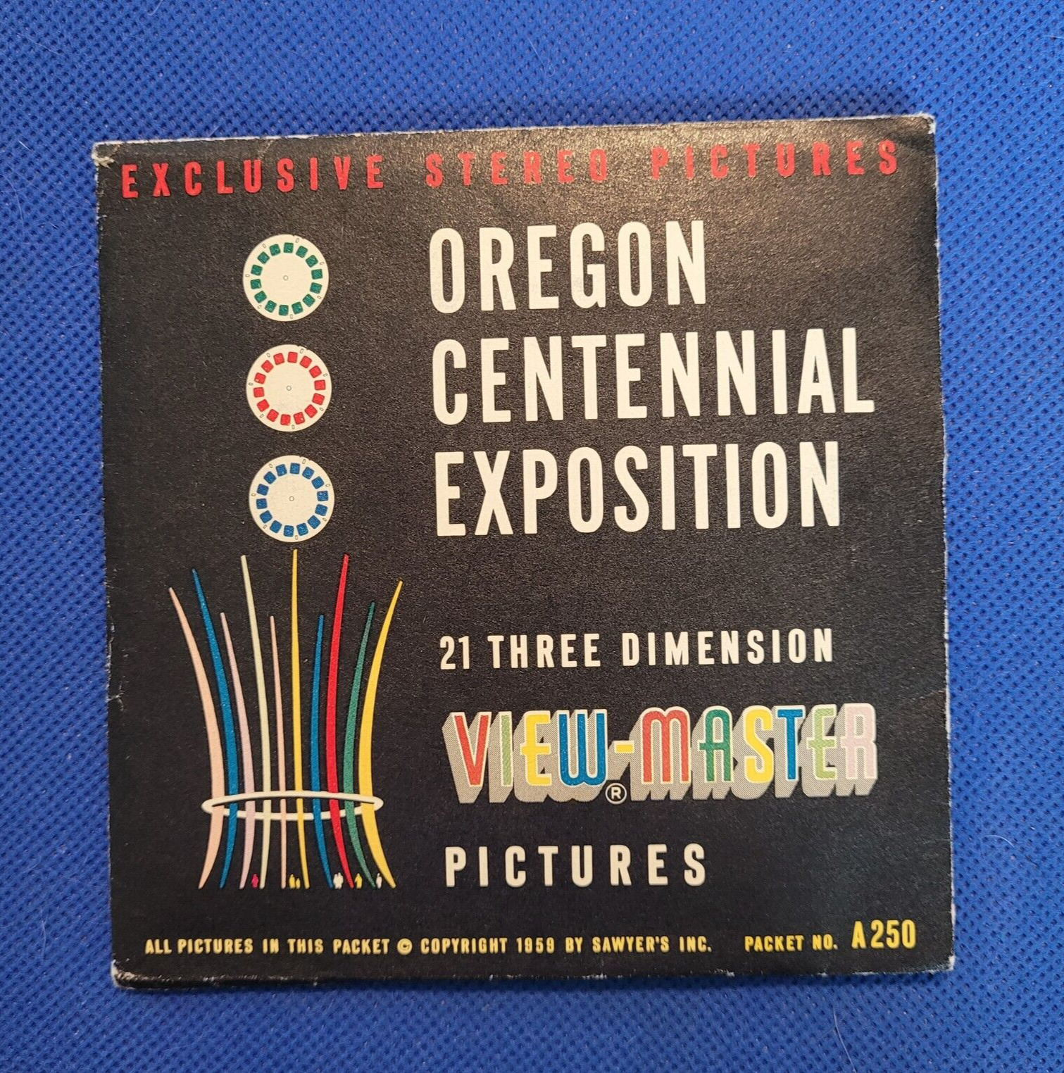 Rare Scarce A250 Sawyer's Oregon Centennial Exposition view-master Reels Packet