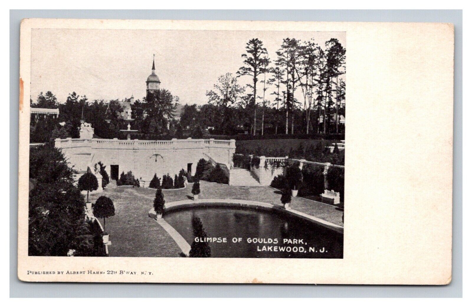 Postcard Lakewood New Jersey Goulds Park