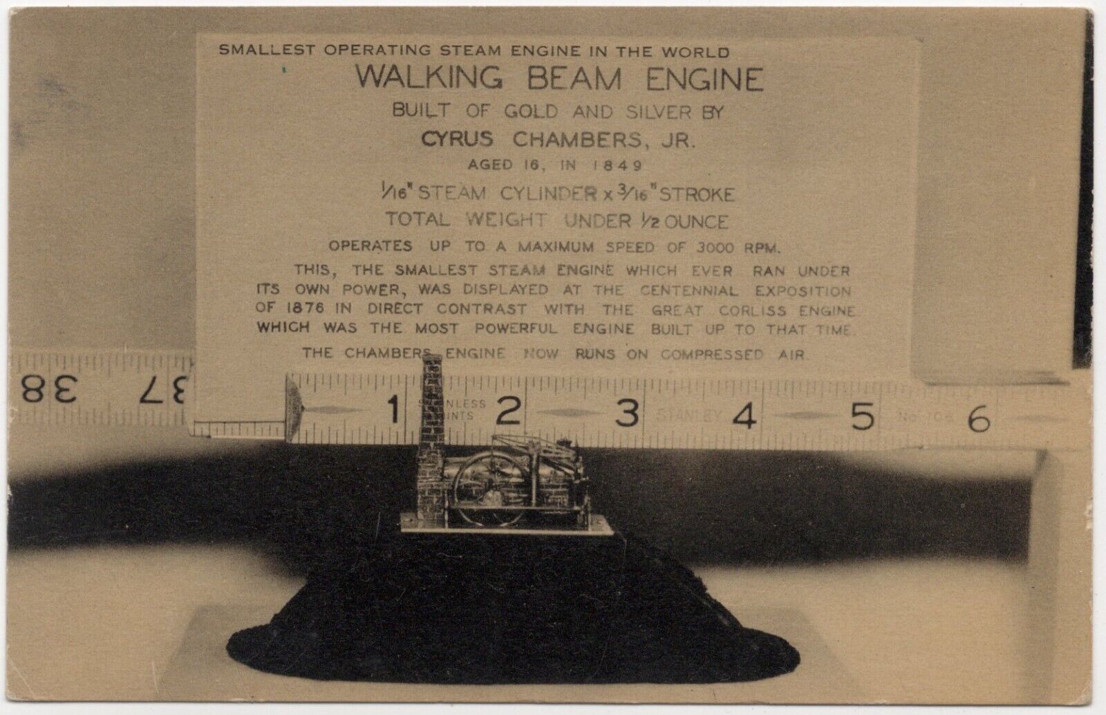 Walking Beam Engine The Franklin Institute Philadelphia Pennsylvania Postcard