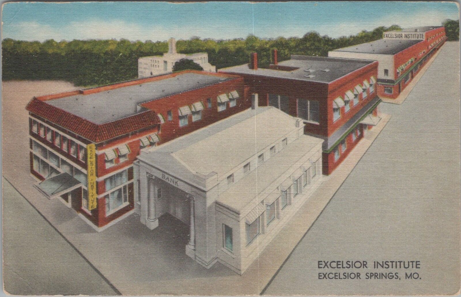 Postcard Excelsior Institute Excelsior Springs MO Missouri 