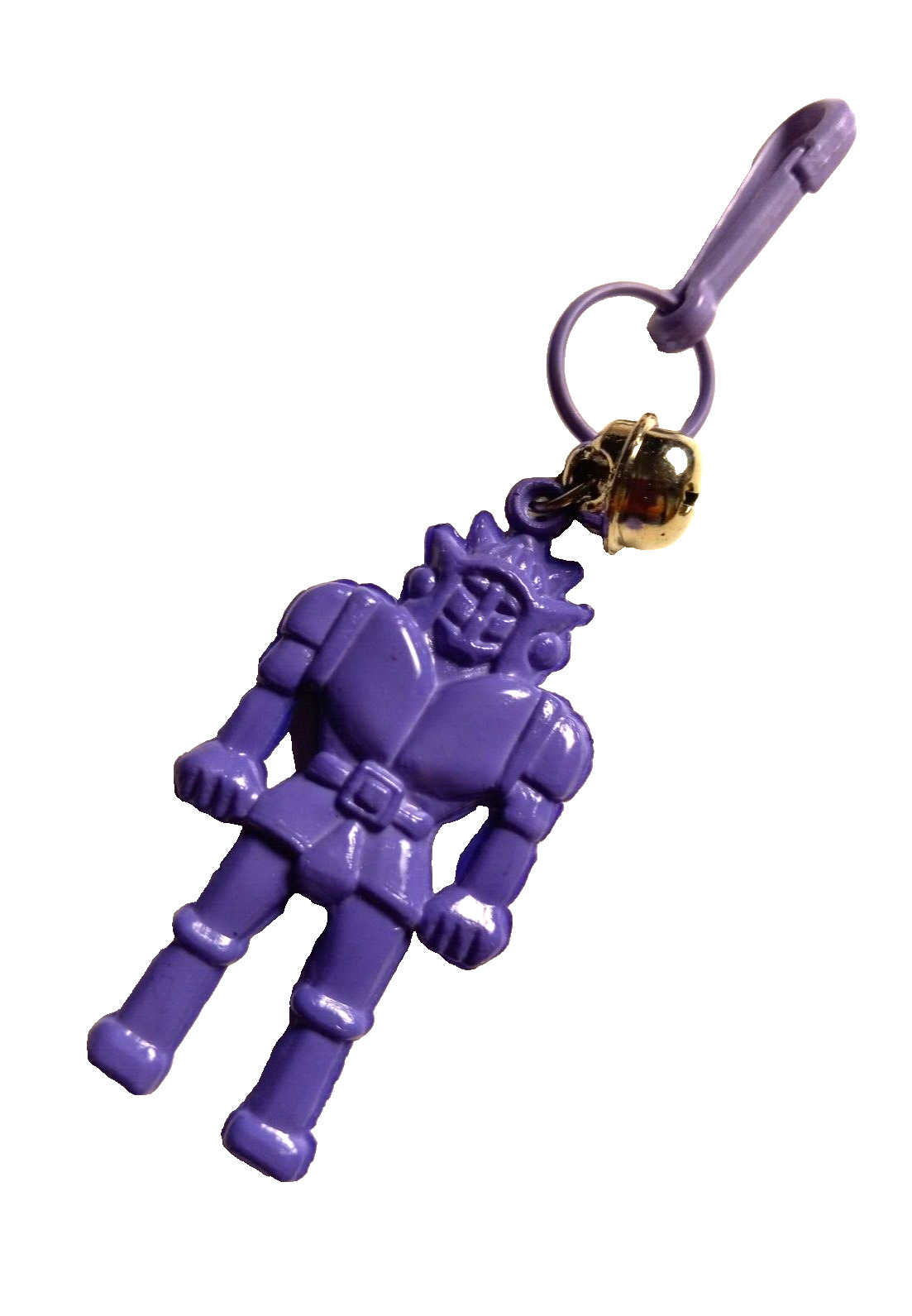 Charm 1980s Vintage Plastic Clip On Purple Robot for 80s Charms Necklace