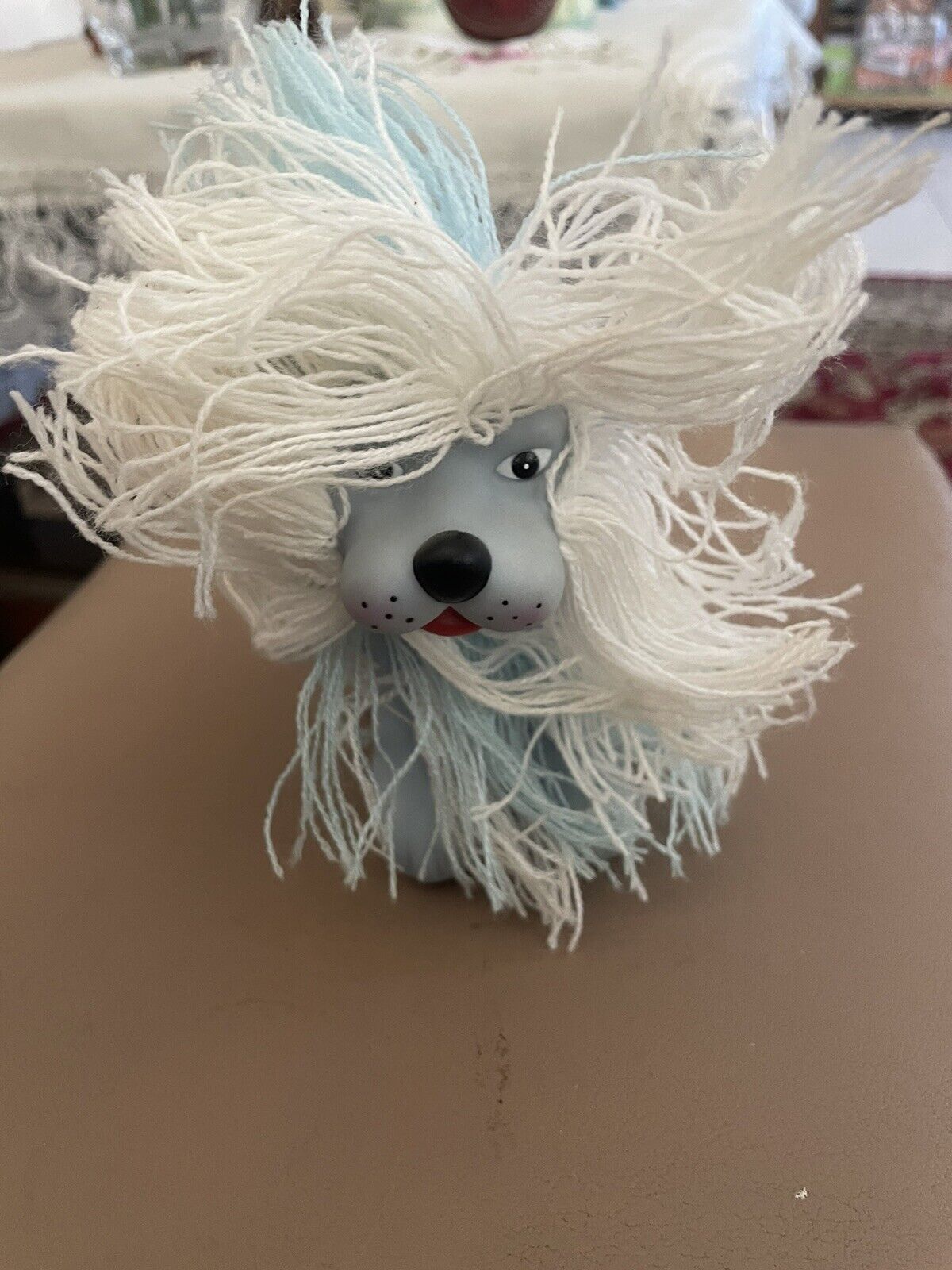 Vintage Blue White Shaggy Doggy ~ Mommy 80’s Doll.Beautiful Condition.Sell As Is