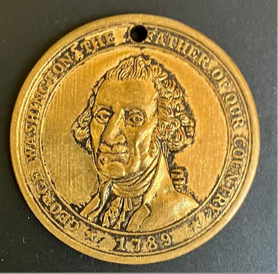 Rare Vintage Western National 1985 Brass Medallion George Washington.