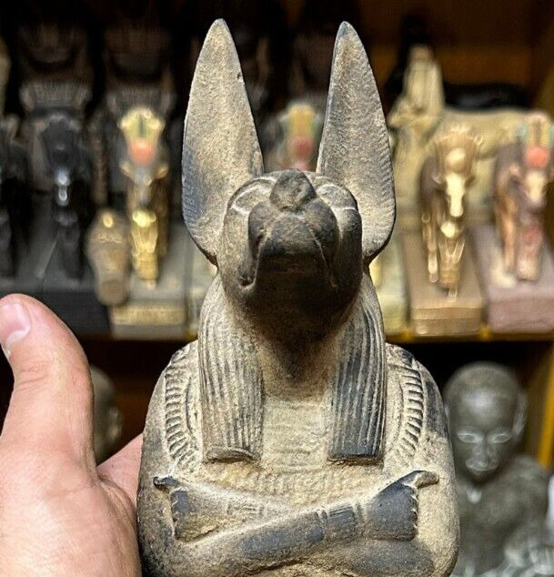 RARE MASTERPIECE Of ANCIENT EGYPTIAN ANTIQUITIES Of Pharaonic Anubis Statue Bc