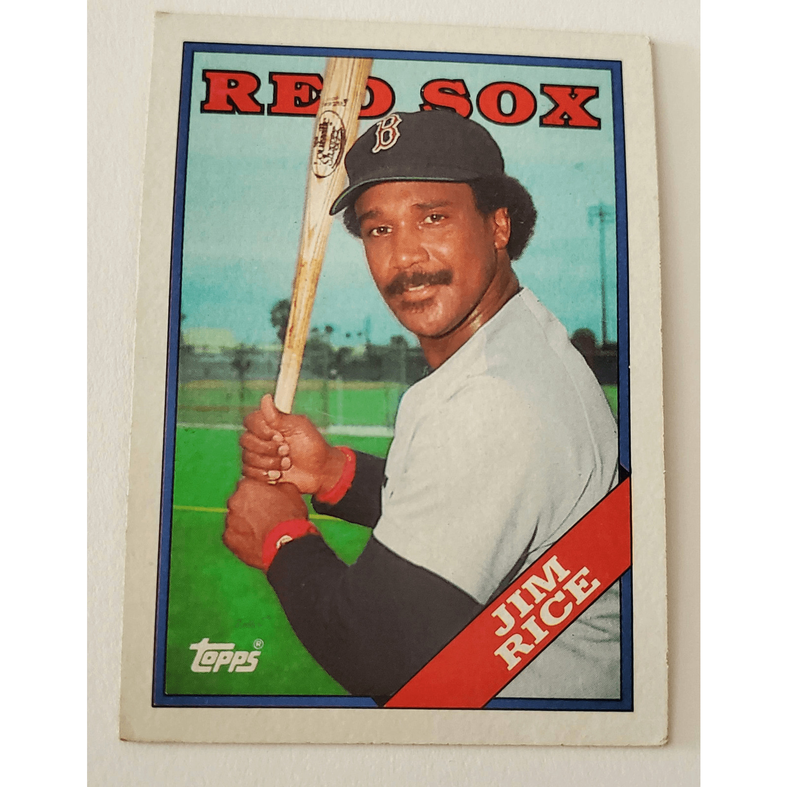 Red Sox Jim Rice by Topps card. Sports Cards. Trading Card. Vintage. Trade. Red